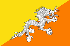 Bhután - vlajka Bhutánu
