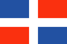 Dominikánska republika - vlajka Dominikánskej republiky