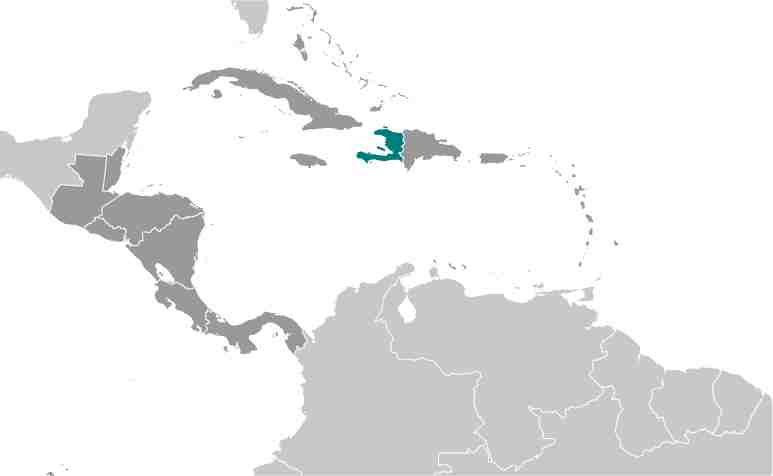 Haiti mapa poloha