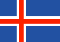 Island - vlajka Islandu