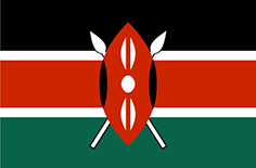 Keňa - vlajka Keňi 