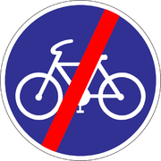 Dopravná značka - koniec cestičky pre cyklistov