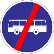 Dopravná značka – koniec cesty pre autobusy
