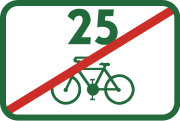 Dopravná značka – koniec cyklistickej trasy