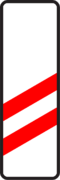 Dopravná značka - návestná tabuľa pravá (160 m)