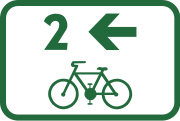 Dopravná značka – smerová tabuľa pre cyklistov 2