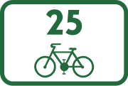 Dopravná značka – smerová tabuľa pre cyklistov