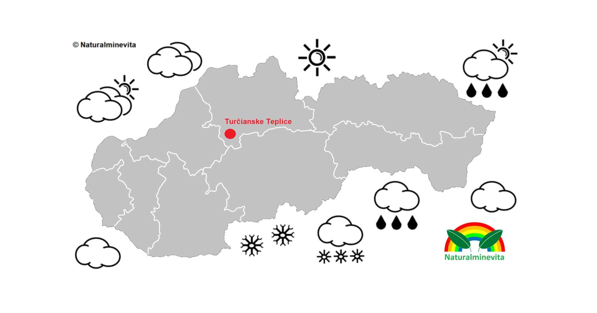 Aktuálne počasie Turčianske Teplice, predpoveď počasia na dnes, zajtra, teplota