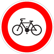 Dopravná značka - zákaz vjazdu bicyklov