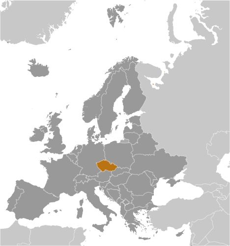 Česká republika – mapa Českej republiky v EU