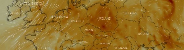 Európa koncentrácia oxidu siričitého