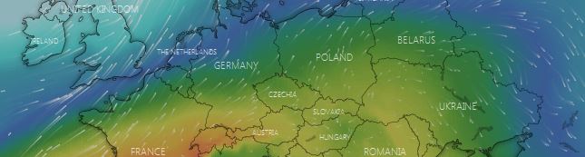 Európa barometrický atmosférický tlak