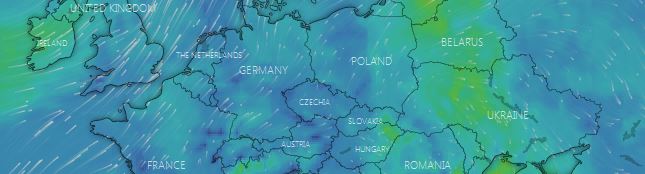 Európa vlhkosť vzduchu